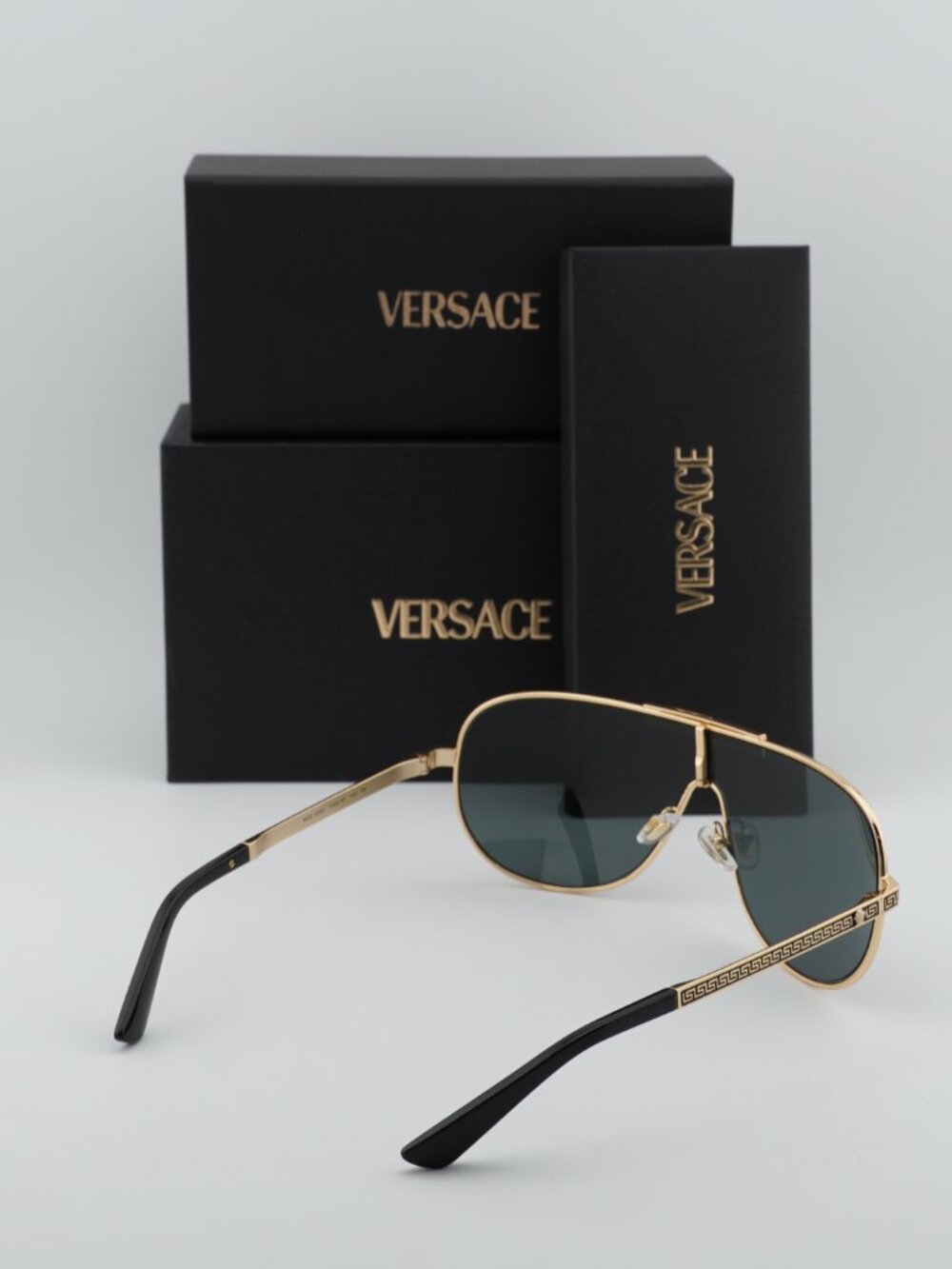 Versace VE2293 1002/87 Square Sunglasses – Gold/Grey - Picture 9 of 9
